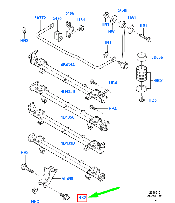 new ford transit mk3 rear axle bracket bolt w500442-s442 1439239 original