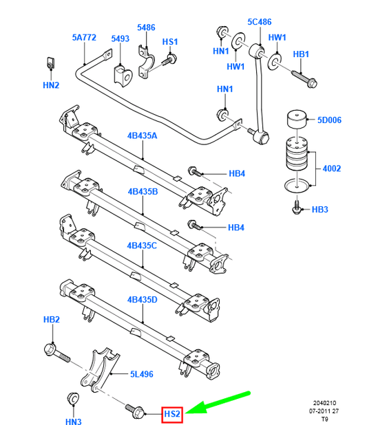 new ford transit mk3 rear axle bracket bolt w500442-s442 1439239 original
