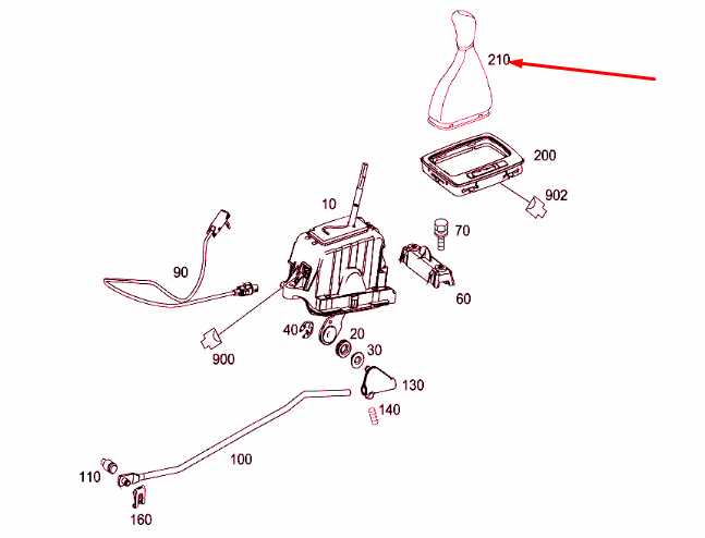 NEW MERCEDES-BENZ C W204 SELECTOR LEVER HANDLE A20426777109E38 ORIGINAL