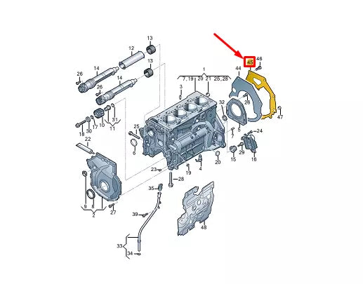NEW VW GOLF VARIANT CG MK8 GEARBOX SPACER PLATE 0GC103551A