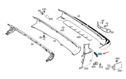 NEW MERCEDES-BENZ SPRINTER W907 REAR LEFT BUMPER REFLECTOR A9108204800 ORIGINAL