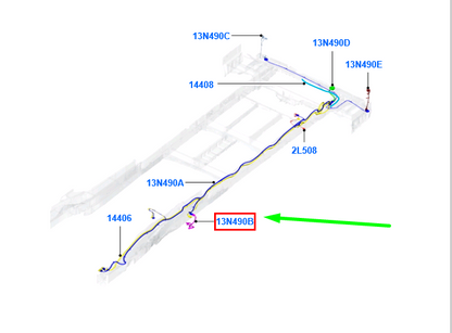 new ford transit mk3 trailer towing wiring 1496797 6c1t-13b576-af original