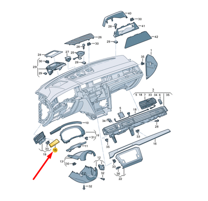 NEW VOLKSWAGEN ARTEON INSTRUMENT PANEL LEFT TRIM LHD 3G1853261J9DW ORIGINAL