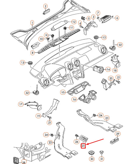 NEW AUDI A3 8P LEFT OUTER FOOTWELL VENT TRIM 8E0819275A4PK ORIGINAL