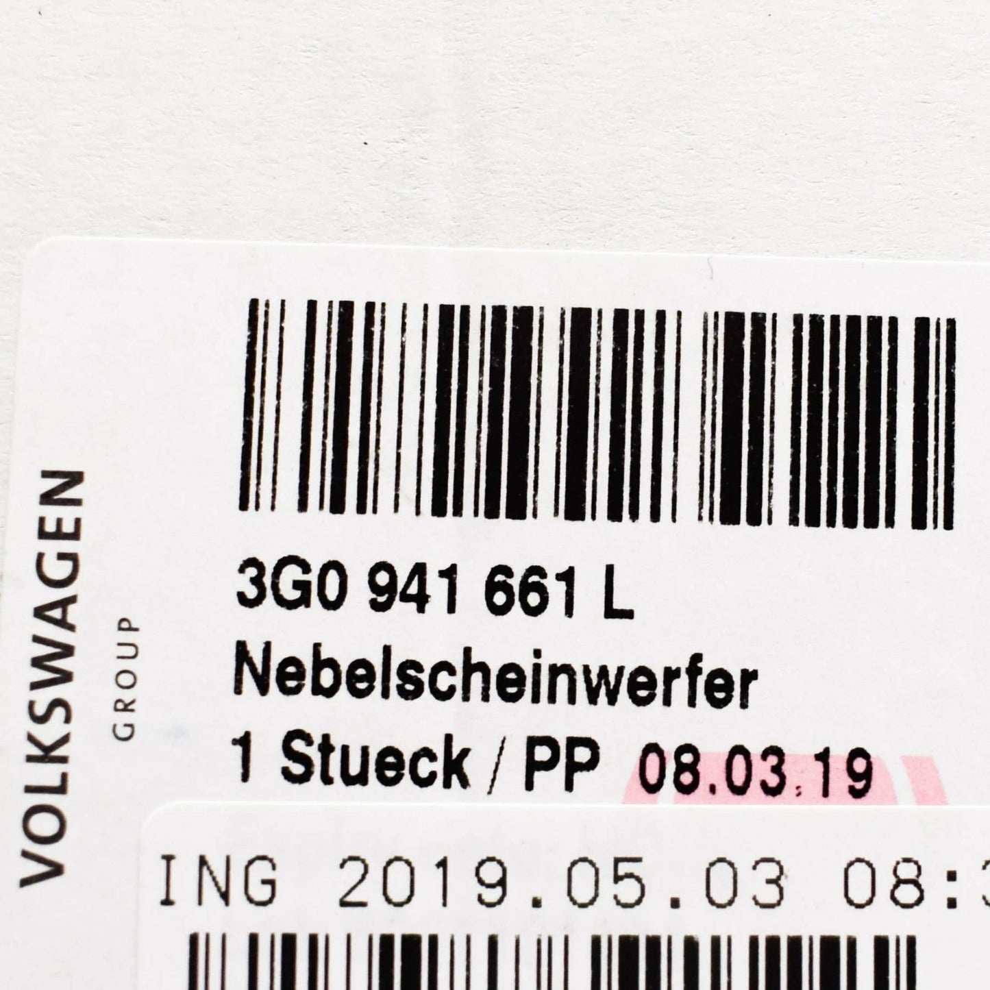 NEW VOLKSWAGEN PASSAT 3G B8 FRONT LEFT FOG LIGHT LENS 3G0941661L