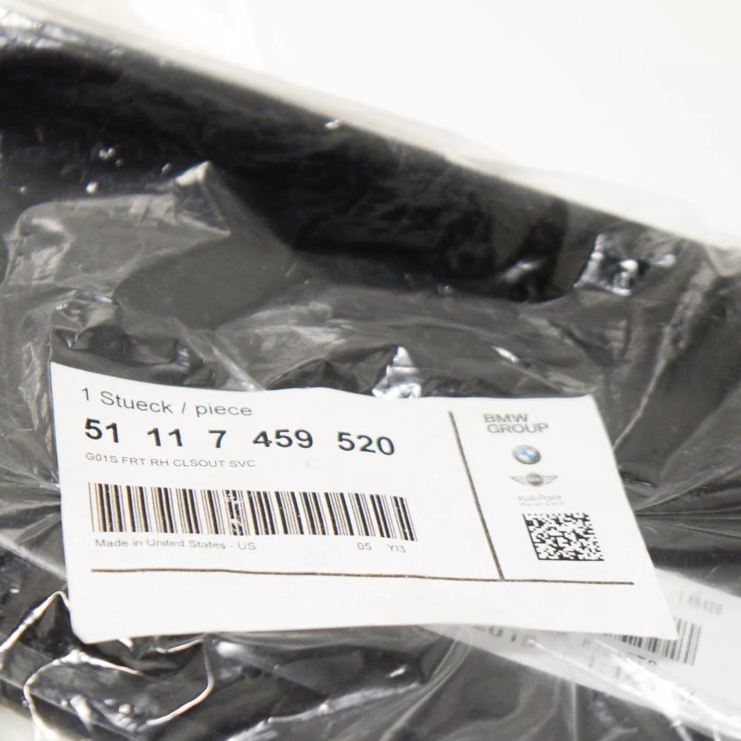 NEW BMW X3 G01 FRONT BUMPER AIR GRILLE COVER RIGHT 51117459520 ORIGINAL