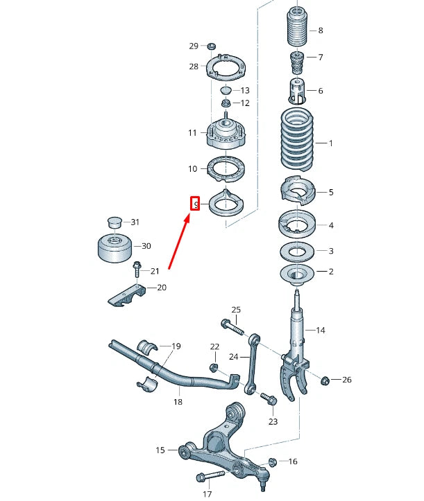 NEW VW TOUAREG 7P MK2 FRONT COIL SPRING UPPER UNDERLAY 7P0511149 ORIGINAL