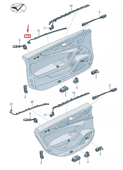 NEW AUDI A6 C8 FRONT LEFT DOOR LED MODULE 4K0947355A ORIGINAL