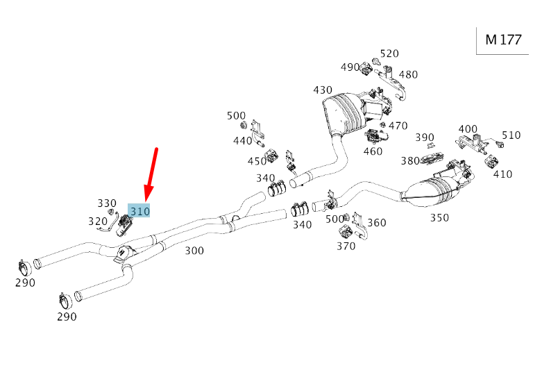 NEW MERCEDES-BENZ E W213 AMG EXHAUST SYSTEM FRONT ACTUATOR A2909063900 ORIGINAL