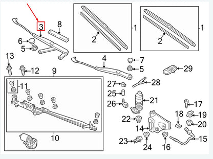 NEW VW TOUAREG 7P FRONT RIGHT WINDSHIELD WIPER ARM LHD 7P0955410B
