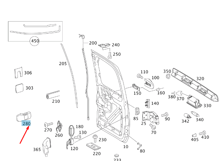 new mercedes-benz vito w639 rear panel door right check a6397400616 original
