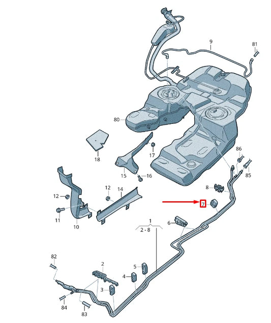 NEW VW TOUAREG 7P MK2 FUEL LINE RETAINER 7P0201561