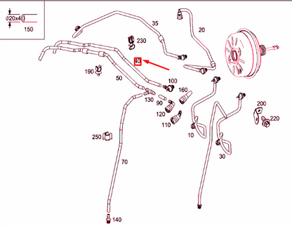 NEW MERCEDES-BENZ SPRINTER 906 VACUUM LINE RHD A9064350725 ORIGINAL