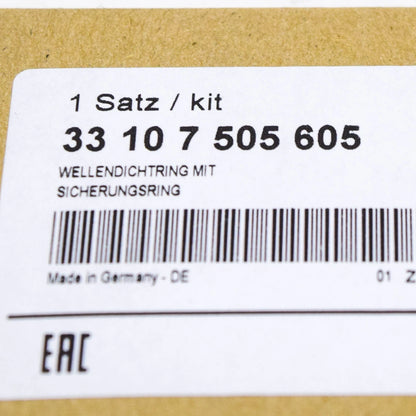 NEW BMW 1 E88 SHAFT SEAL WITH LOCKING RING 33107505605 7505605 ORIGINAL