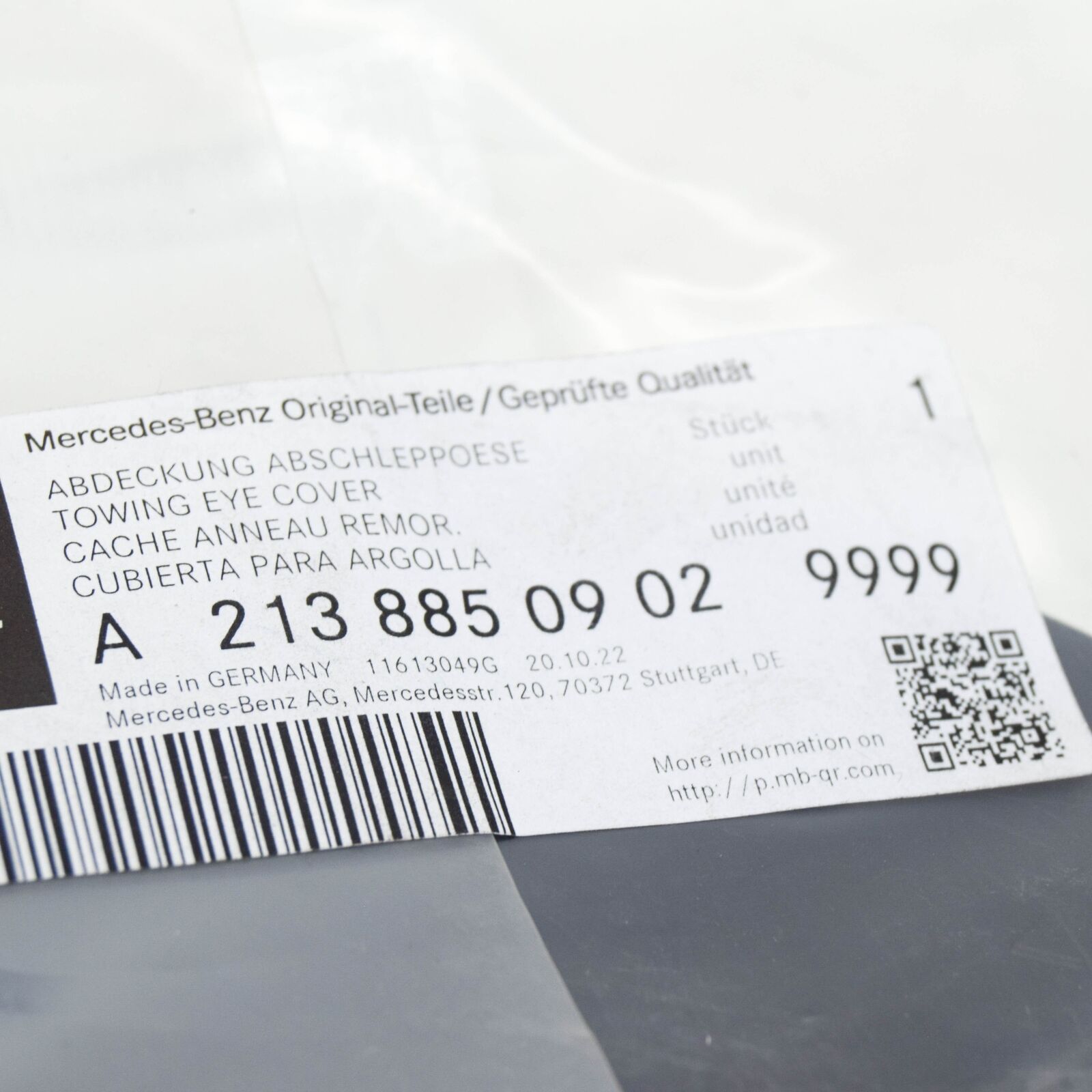 NEW MERCEDES-BENZ E W213 FRONT BUMPER TOW EYE COVER A21388509029999 ORIGINAL