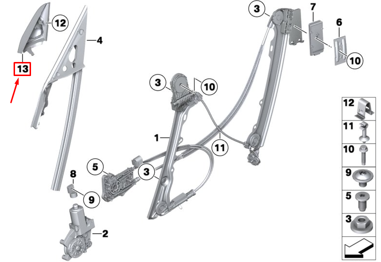 new bmw z4 roadster e89 right interior corner molding 51337238718 original