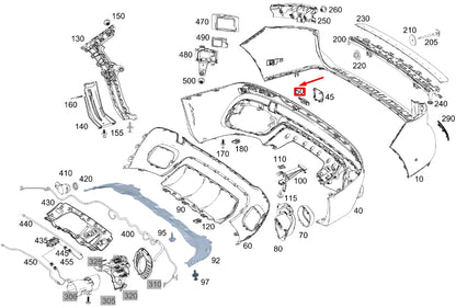 NEW MERCEDES-BENZ GLB X247 REAR BUMPER TOW EYE UPPER COVER A2478851103 ORIGINAL