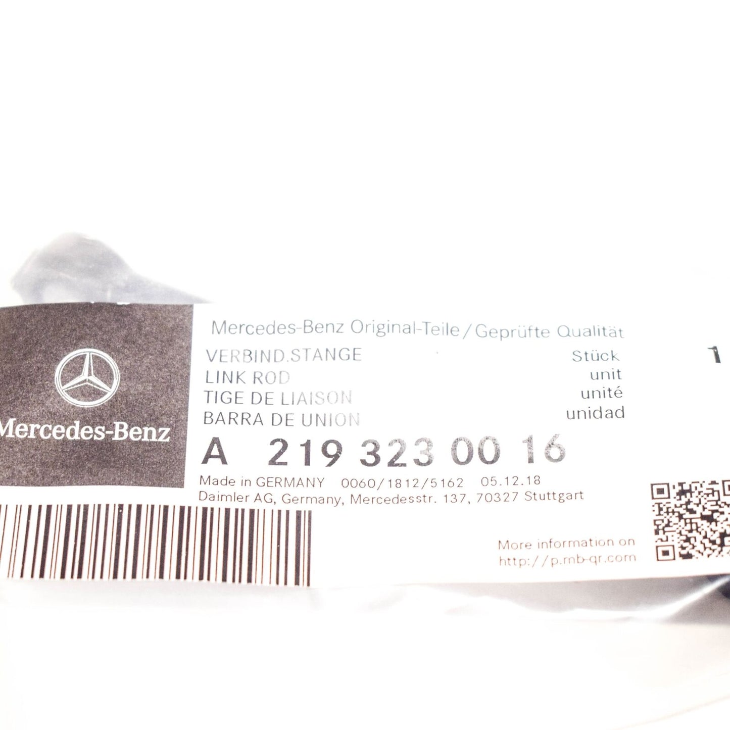 NEW MERCEDES-BENZ E-CLASS W211 LEVEL SENSOR BAR A2193230016 ORIGINAL