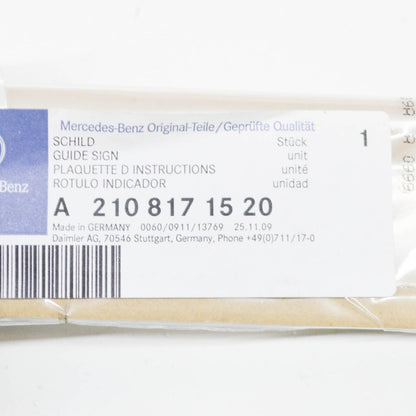 NEW MERCEDES-BENZ A W168 ELEGANCE BADGE EMBLEM A2108171520 ORIGINAL