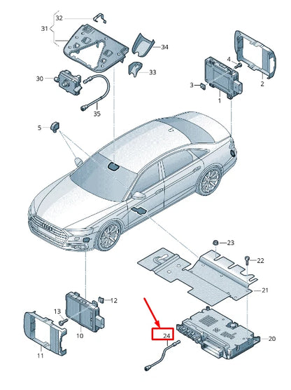 NEW AUDI A8 4N INFORMATION ELECTRONICS ADAPTER CABLE LOOM 4N0971015