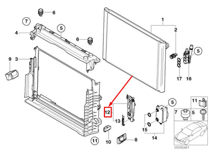 NEW BMW 5 E60 RADIATOR MOUNTING PLATE 7534907 17117534907 ORIGINAL