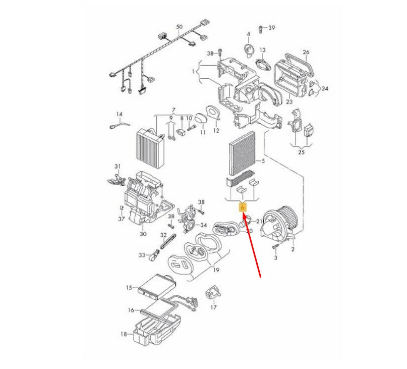 NEW AUDI A1 8X DUST AND POLLEN FILTER COVER 6Q0819422A