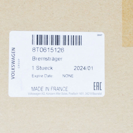 NEW AUDI A5 SPORTBACK 8T FRONT RIGHT CALIPER CARRIER 8T0615126 ORIGINAL