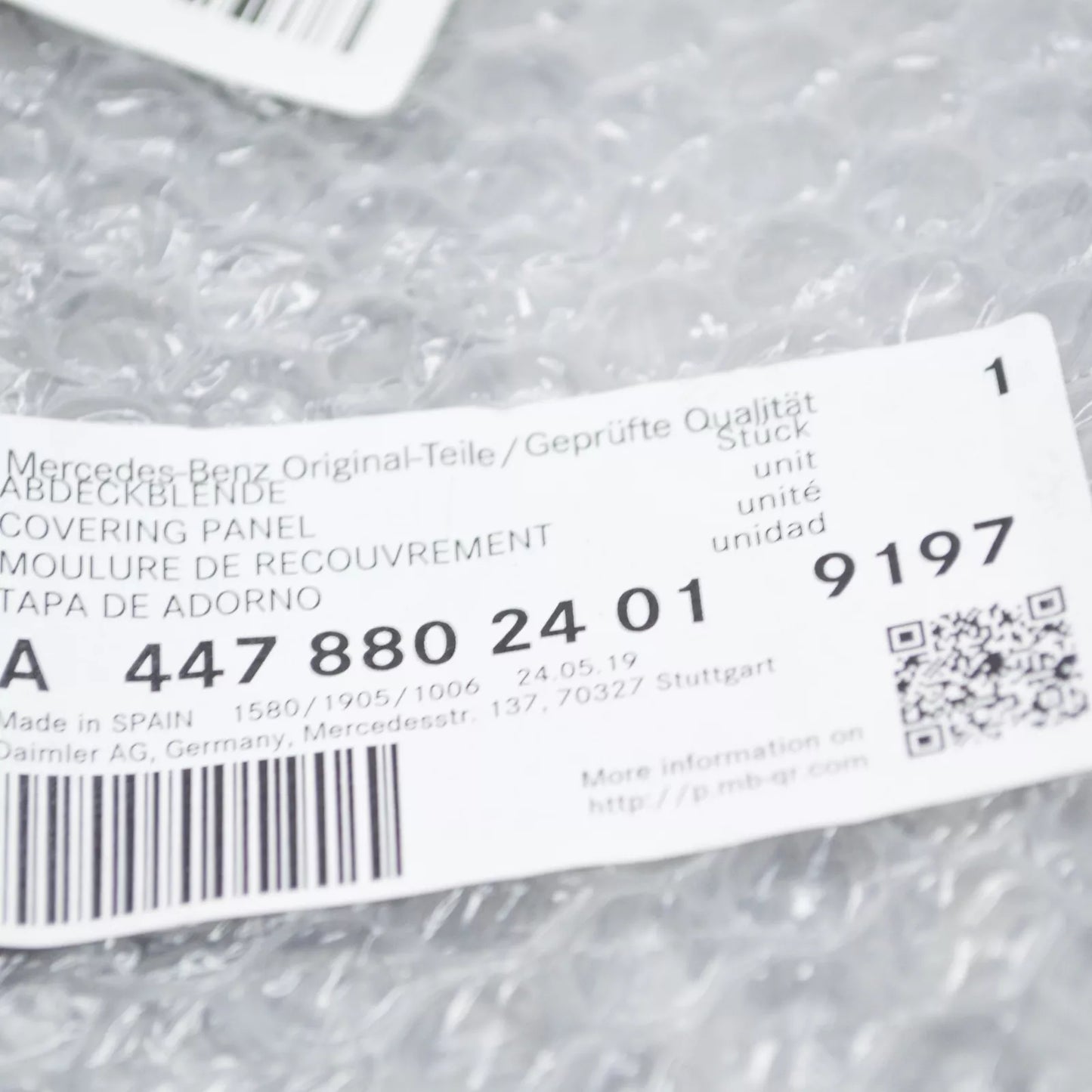 NEW MB VITO TOURER W447 FRONT BUMPER LEFT GRILLE A44788024019197 ORIGINAL