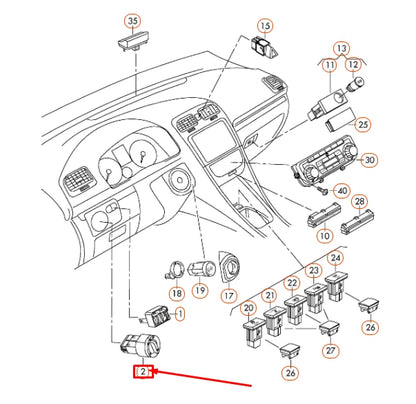 NEW VOLKSWAGEN JETTA A6 HEADLIGHT COMBI SWITCH 5C6941531DAPV ORIGINAL