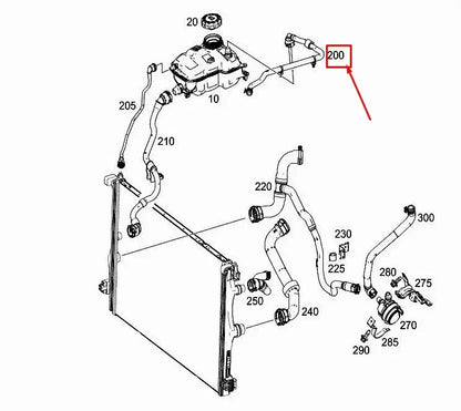 MERCEDES-BENZ A W177 Expansion Reservoir Vent Line A177501090264 NEW