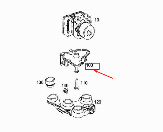 new mercedes-benz glc x253 hydraulic unit bracket a2054312040 original