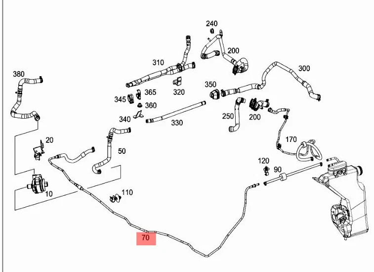NEW MERCEDES-BENZ AMG GT X290 BRAKE LINE PIPE A2908301200 ORIGINAL