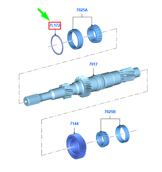 new ford focus mk3 c346 transmission input shaft shim 6485768 original