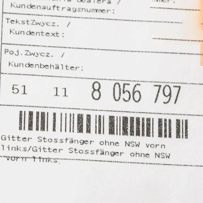 NEW BMW 2 F23 FRONT LEFT BUMPER GRILLE 51118056797 8056797 ORIGINAL