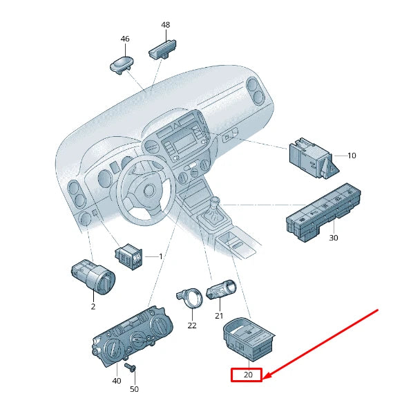 NEW VW TIGUAN 5N PARKING BRAKE SWITCH 5N0927225B G0M 5N0927225BG0M ORIGINAL