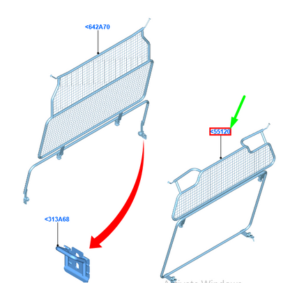 new ford s-max mk2 loading compartment grid partition 2015442 original