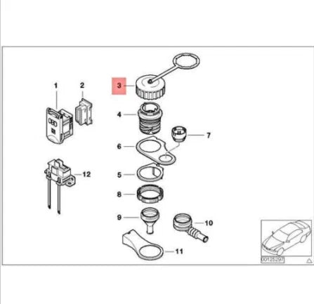 NEW BMW X5 F15 F85 M OBD II DIAGNOSTIC PLUG COVER 12521703202 ORIGINAL