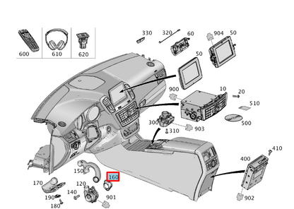 NEW MERCEDES-BENZ M W166 OPERATING UNIT AIR DUCT A2318310146 ORIGINAL