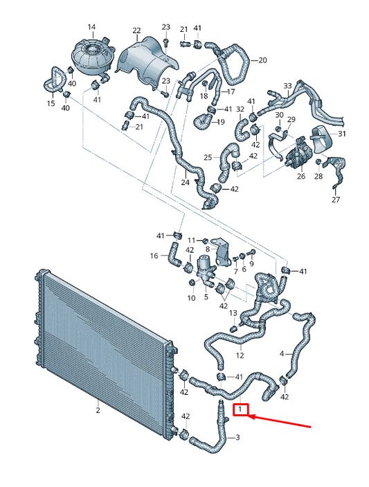 new audi q8 4m engine coolant hose 4m0145909ad original