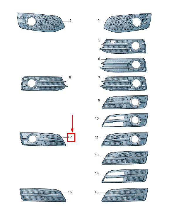 new audi a3 sportback 8p front right air guide grille 8p0807682jzde original