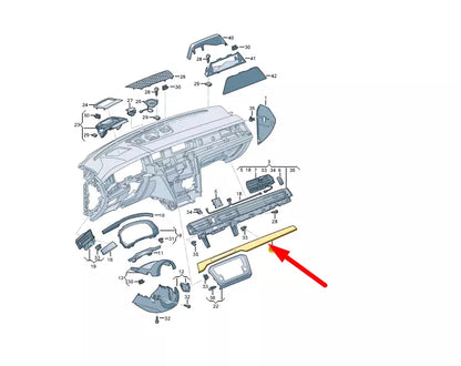 NEW VW PASSAT B8 INSTRUMENT PANEL LEFT TRIM LHD 3G1853054MJP9