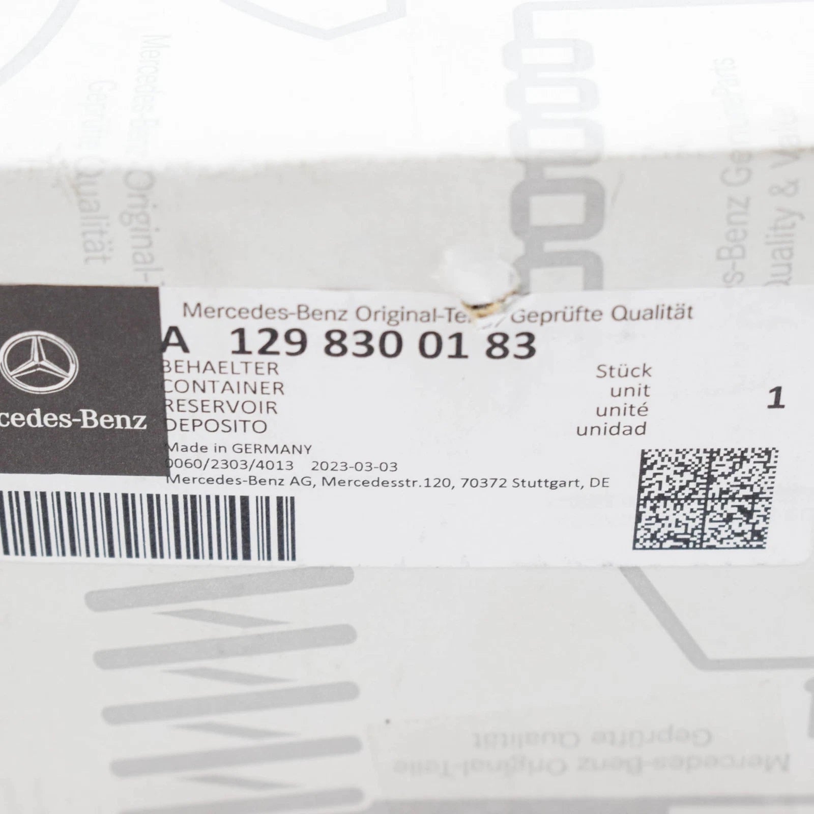 NEW MERCEDES-BENZ SL R129 AIR CONDITIONING DRYER A1298300183 ORIGINAL