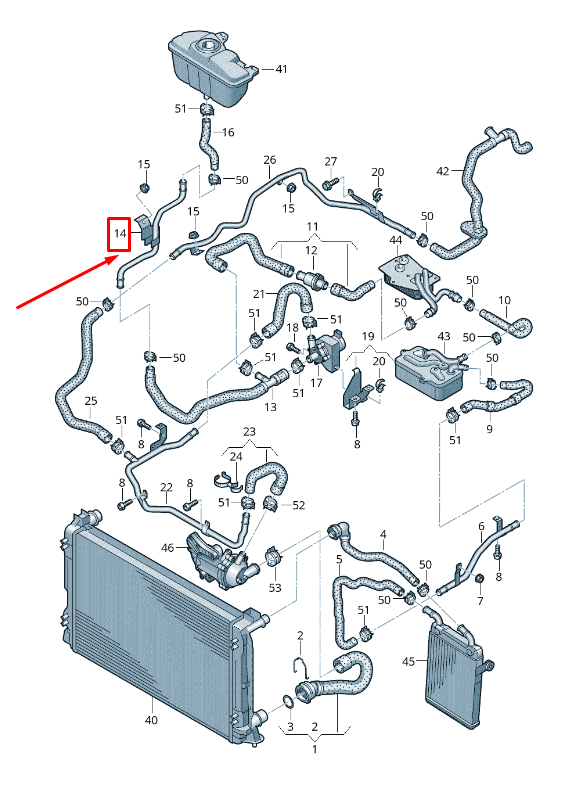 new audi a6 c6 upper engine coolant pipe 4f0121070g original