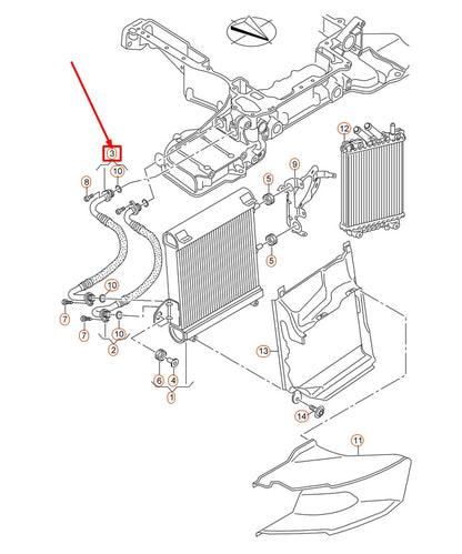 NEW AUDI A8 4H D4 OIL HOSE 4H0115223E ORIGINAL