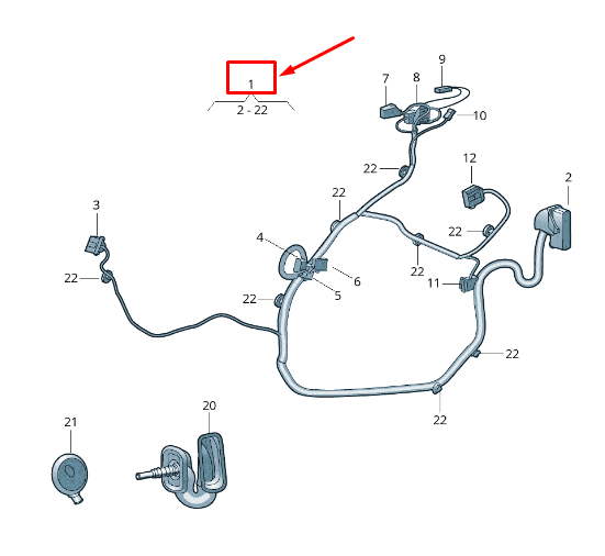 new skoda rapid nh front left door wiring harness 5jh971120ck original