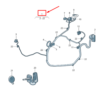 new skoda rapid nh front left door wiring harness 5jh971120ck original