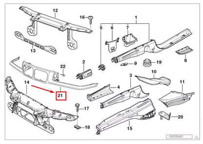 NEW BMW 3 COMPACT E36 NOSE PANEL/GRILLE SURROUND 41338122472 8122472 ORIGINAL