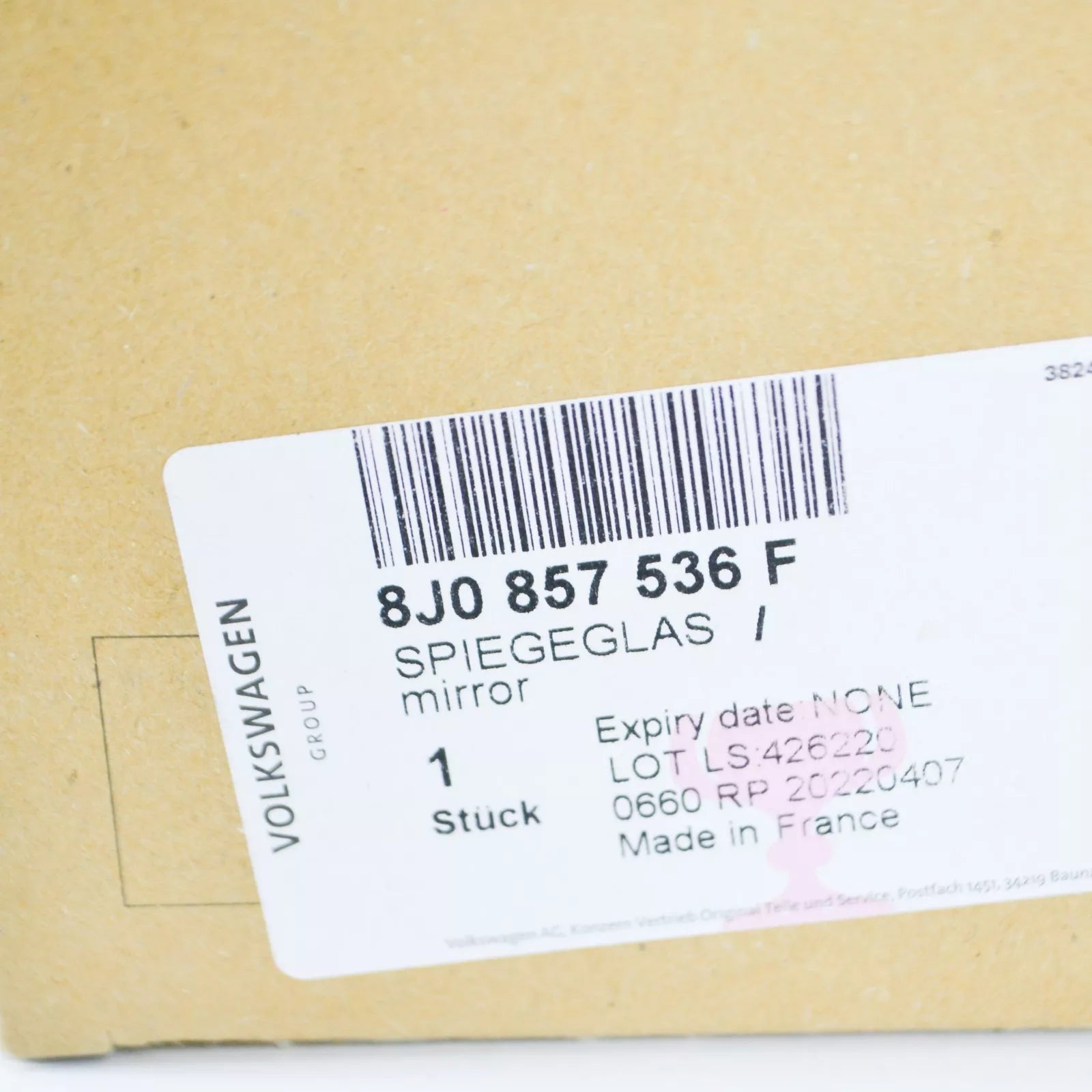 NEW AUDI TT 8J FRONT RIGHT DOOR MIRROR GLASS 8J0857536F