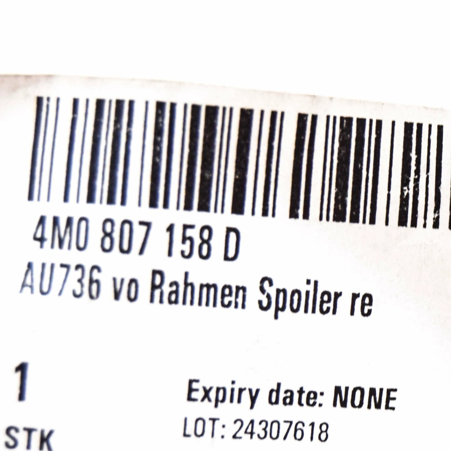 NEW AUDI Q7 4M FRONT RIGHT RADIATOR SUPPORT AIR DUCT 4M0807158D ORIGINAL