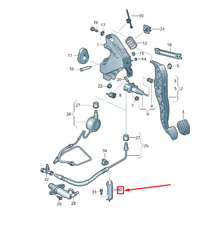 NEW VW TRANSPORTER VI T6 CLUTCH PIPE BRACKET 7H0721491A